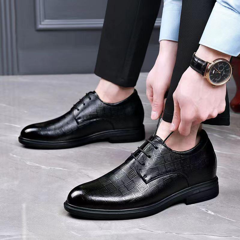 Кожаные туфли мужские летние 2024 года новые деловые повседневные туфли мужские универсальные британские туфли для жениха свадебные
