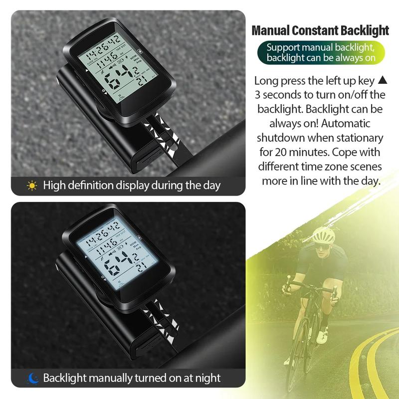 NEWBOLER Беспроводной велокомпьютер GPS Спидометр для велосипеда MTB Дорожный велосипед Водонепроницаемый USB-перезаряжаемый Велосипедные аксессуары