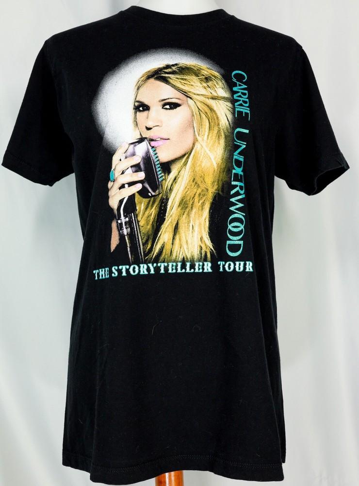 Carrie Underwood Band T-shirt Tee Size Med Black The Storyteller Tour WS8