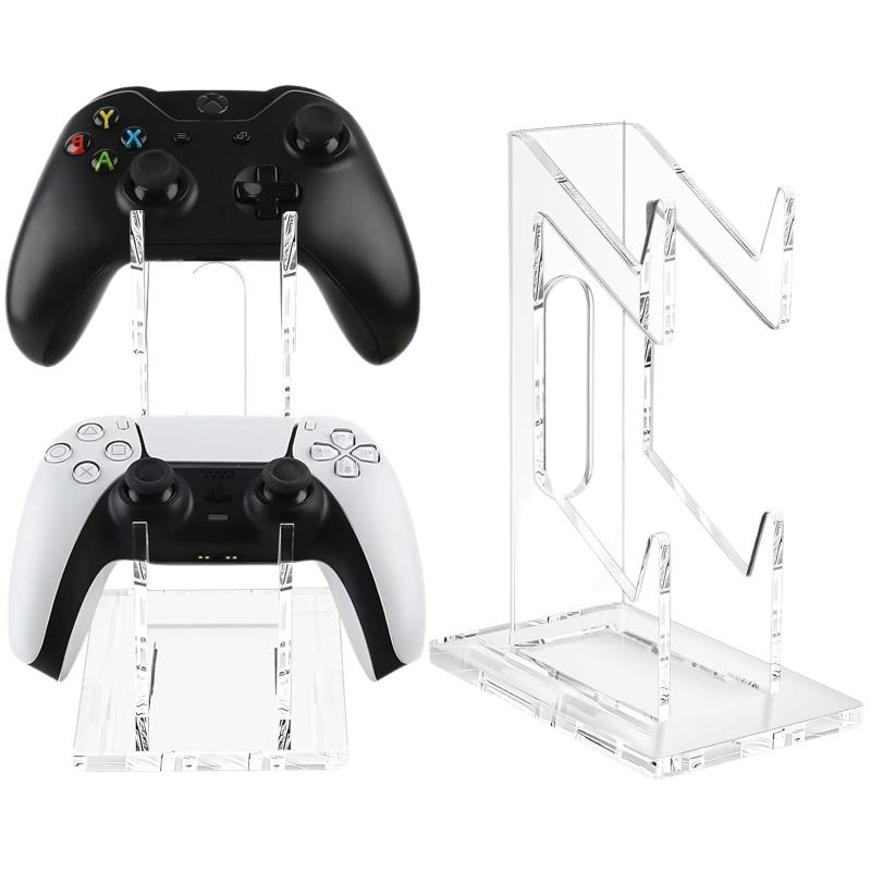 Универсальная двойная подставка для контроллеров PS5 PS4, прозрачный акриловый держатель для джойстика, крепление для геймпада Xbox
