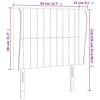 Headboard with Ears Dark Gray 83 x 23 x 118 128 cm Velvet