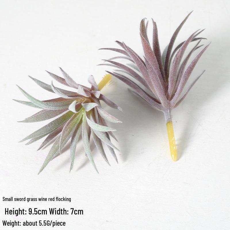 Mini Flocking Artificial Succulent Bonsai for DIY Wall Decor