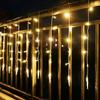 35m Led 96 Icicle Hanging Curtain Window Light Fairy String Xmas Home Decors