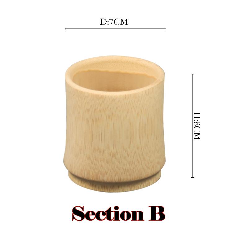 1 шт. Натуральная чашка из карбонизированного бамбука ручной резьбы для чая, кофе, молока, воды