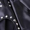 Punk Dance Outdoors Fingerless Gloves Rivets Gloves Fashion Accessories Pu Leather Mittens