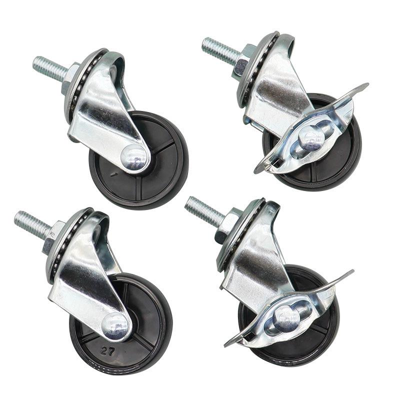 1,5-дюймовое полипропиленовое резьбовое мебельное колесо для журнального столика, дивана или шкафа