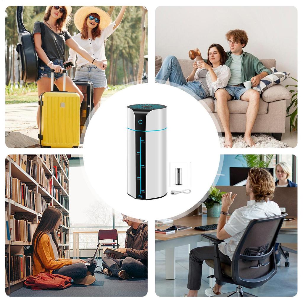 Humidifier Large Room USB Mist Diffuser Auto Shut-Off Humidifiers With 7 Colors LED For Nursery Living Room Basement Bathroom