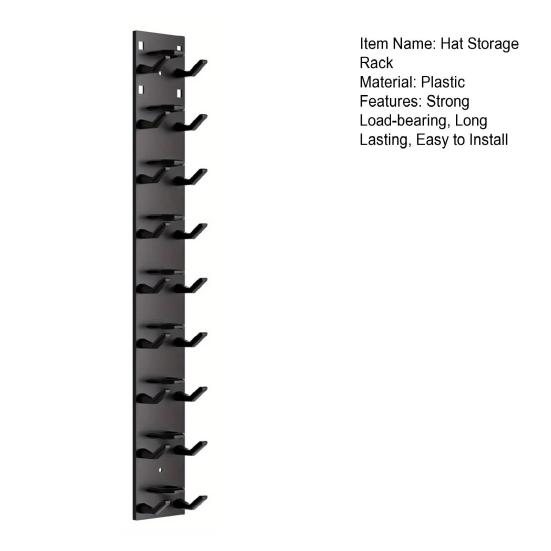 1/2 шт. Держатель для бейсболок Подставка для шляп Высокая грузоподъемность Легко установить Настенный Многослойные крючки для шляп Вешалка для кепок