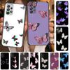 Beautiful Butterfly Pattern Phone Case Hull For Samsung Galaxy A70 A50 A51 A71 A52 A40 A30 A31 A90 A20E 5G A20s Black Shell Art