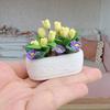 Миниатюрное кукольное украшение в виде цветка, Украшение для кукольного домика, 1: 12 Мини-аксессуар для горшечных растений для DIY