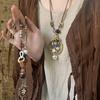 Кисточка Этнический Стиль Ожерелье Цветок Богемный Стиль Ожерелье Милая Длинная Цепочка для Свитера Женская