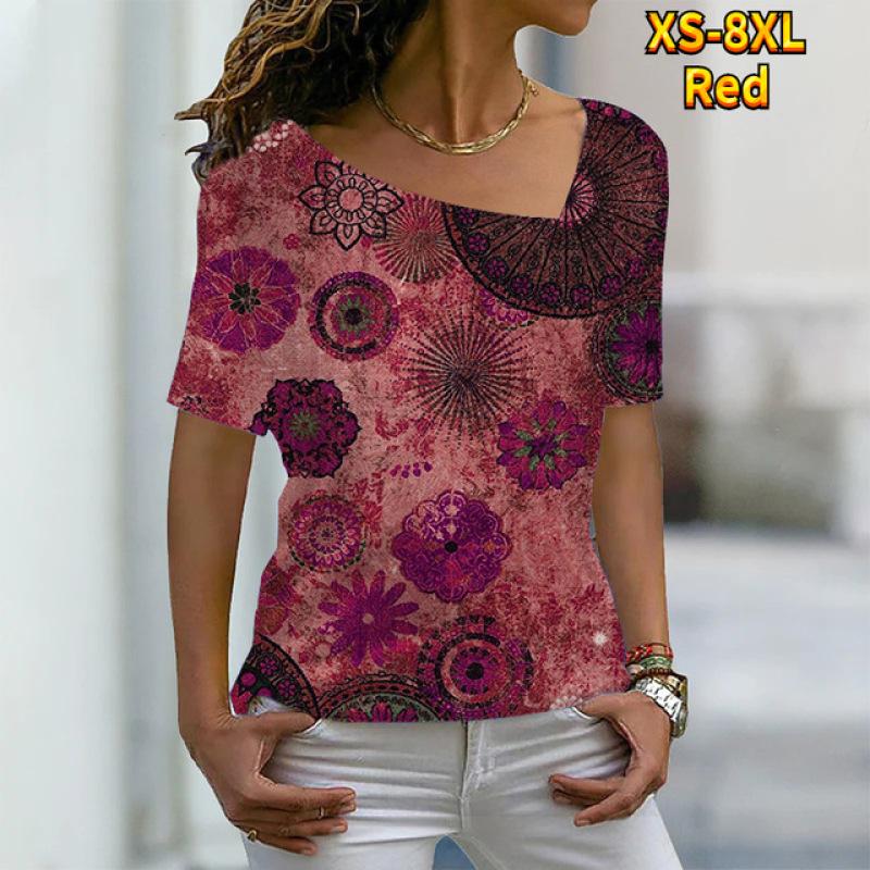 Летняя тонкая базовая повседневная футболка, элегантная женская популярная футболка с короткими рукавами и принтом, новая модная сексуальная уличная одежда XS-8XL