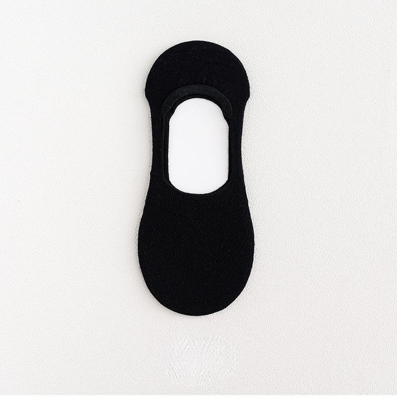 1 Pair Women Silicone Non-slip Short Socks Invisible Cotton Boat Socks Summer Solid Color Antiskid Ankle Socks