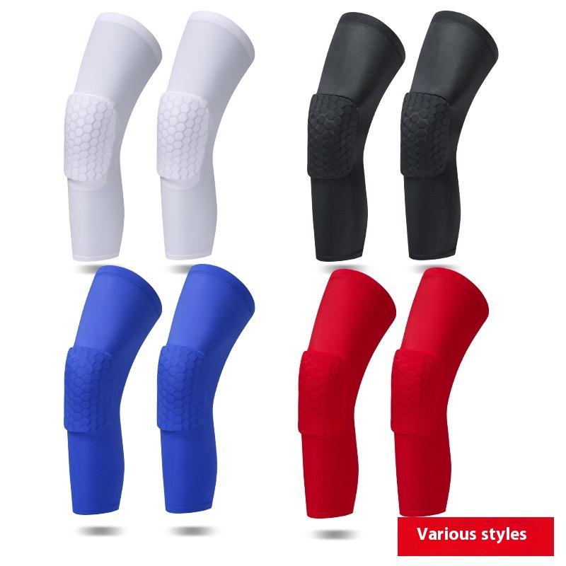 Flexible Polyester Honeycomb Knee Pads Leg Guards Anti-Collision Sports Protection for Basketball Soccer Running Fitness
