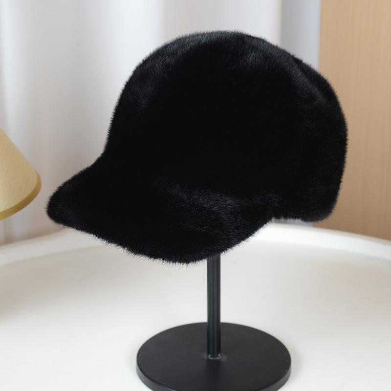 Унисекс бейсболка-snapback из искусственного меха - Утепленная и пушистая для зимы