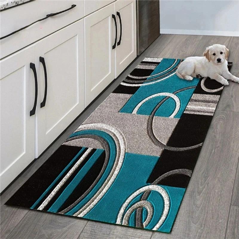 Kitchen Mat Bedroom Entrance Doormat Carpet for Living Room Floor Decor Home Bedside Hallway Carpet Non-Slip Long Foot Mat
