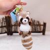 Cartoon Raccoon and Red Panda Plush Keychain - Bag Accessory & Schoolbag Decoration