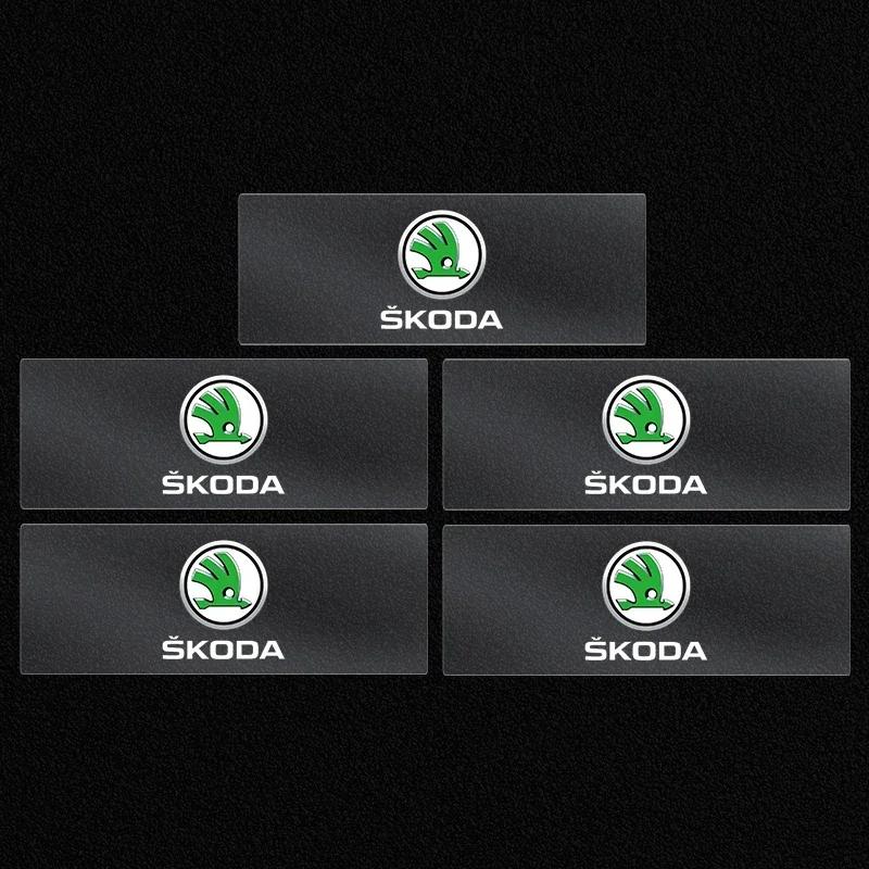 Car Emblem Logo Decorative Stickers Badge Decal Interior Styling For Skoda Fabia Superb Yeti Octavia Rapid Kodiaq Mk3 A4 A6 A7