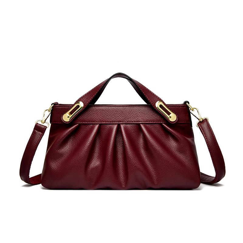 Новая женская сумка из мягкой кожи Элегантная сумка подмышку на одно плечо для банкета Женская кожаная сумка на одно плечо