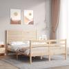VidaXL Bed Frame with Headboard 120x200 Cm Solid Wood 3195021