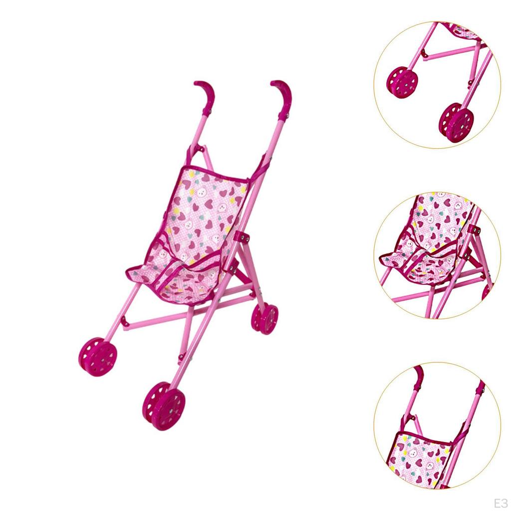 Детская кукольная коляска, ролевые игры, украшение кукольного домика для маленьких девочек, интерактивная детская игрушка-тележка