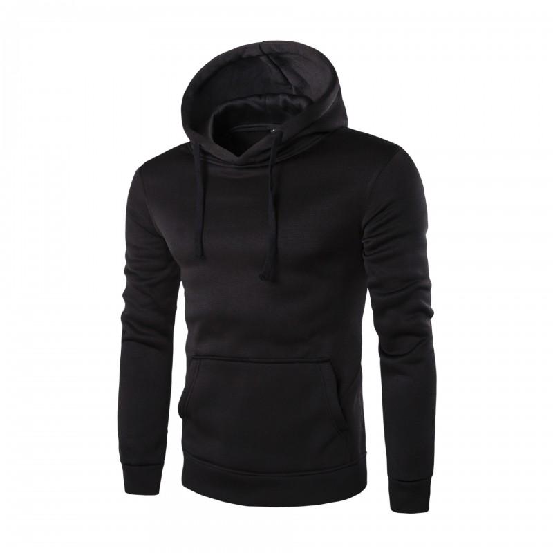 Mens 2026 Hooded Sweatshirt Loose Fit Fleece Lined Casual Pullover With Front Pocket