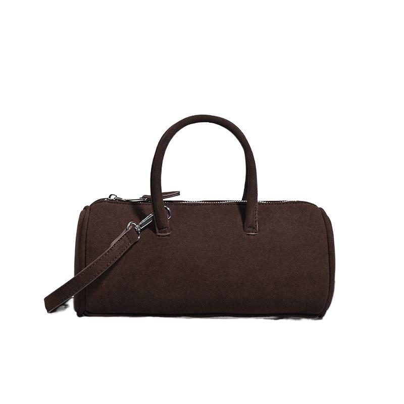 Инс осень и зима ретро замшевая цилиндрическая сумка сумка бостон женская сумка темпераментная универсальная замшевая на плечо сумка-мессенджер