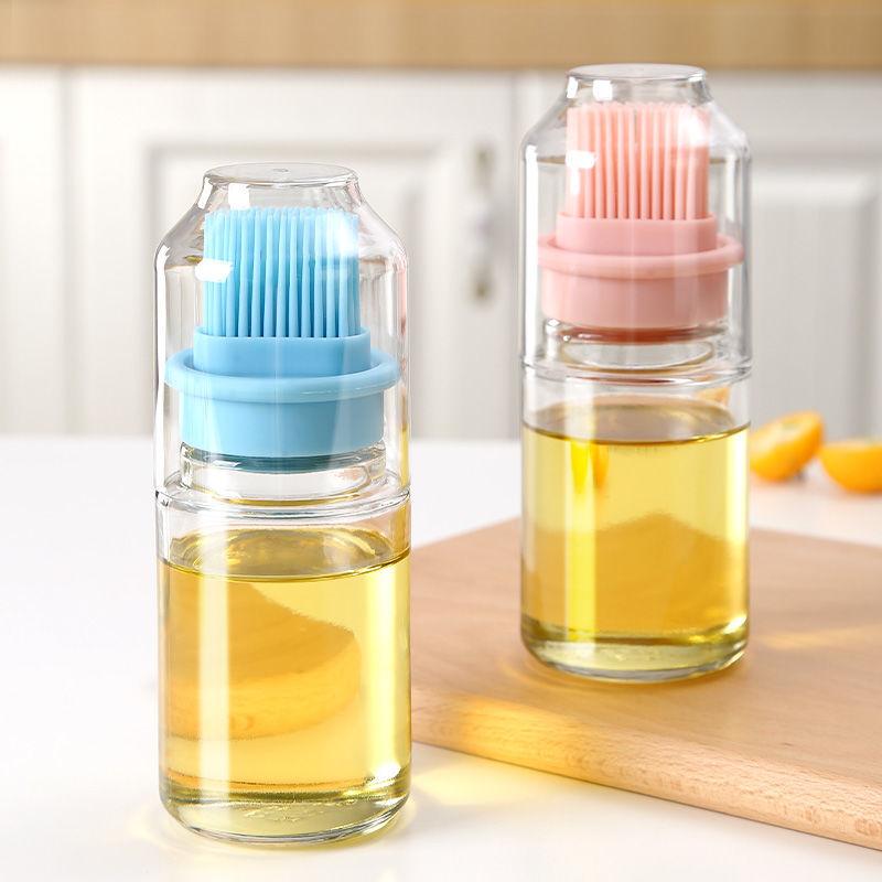 Кухонная масляная щетка, силиконовая щетка с бутылкой, блинная, устойчивая к высоким температурам, безволосая интегрированная щетка для выпечки, пищевая щетка, формы для выпечки