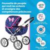 Poussette landau pour poupée pliable, capote, roues en mousse, châssis léger Kinderplay (KP0260T)
