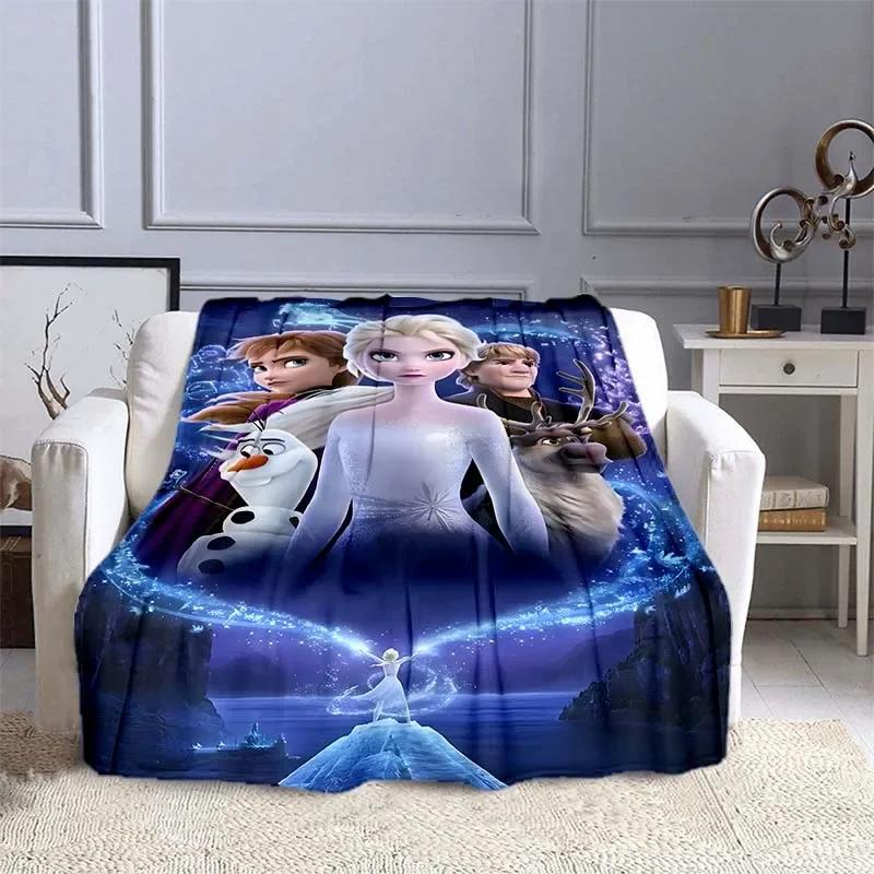 Одеяло Disney Frozen Эльза Принцесса для дивана размера кинг-сайз, милый мягкий фланелевый плед, пушистое одеяло для кровати, одеяло для новорожденных, зимнее одеяло, подарок