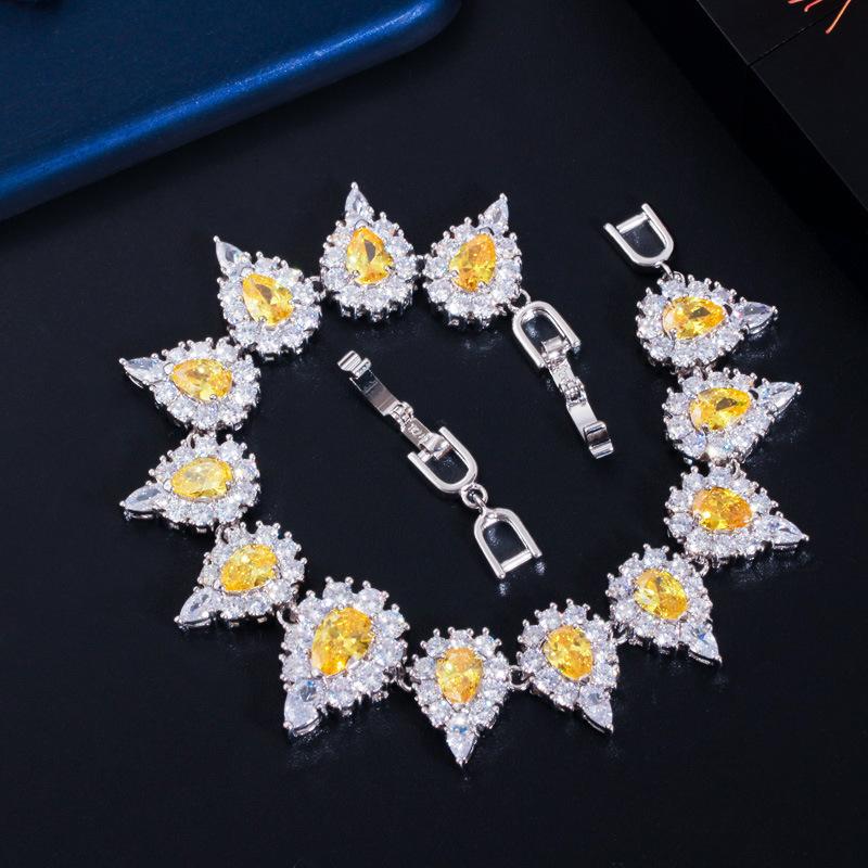 Легкая роскошь Полный бриллиант Циркон Популярные украшения Женский гальванизированный платиновый браслет браслет