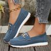 Женские лоферы с пряжкой, низкие, повседневные, 2025, весна-осень, новые, круглые кроссовки, вулканизированные, удобные слипоны, женские