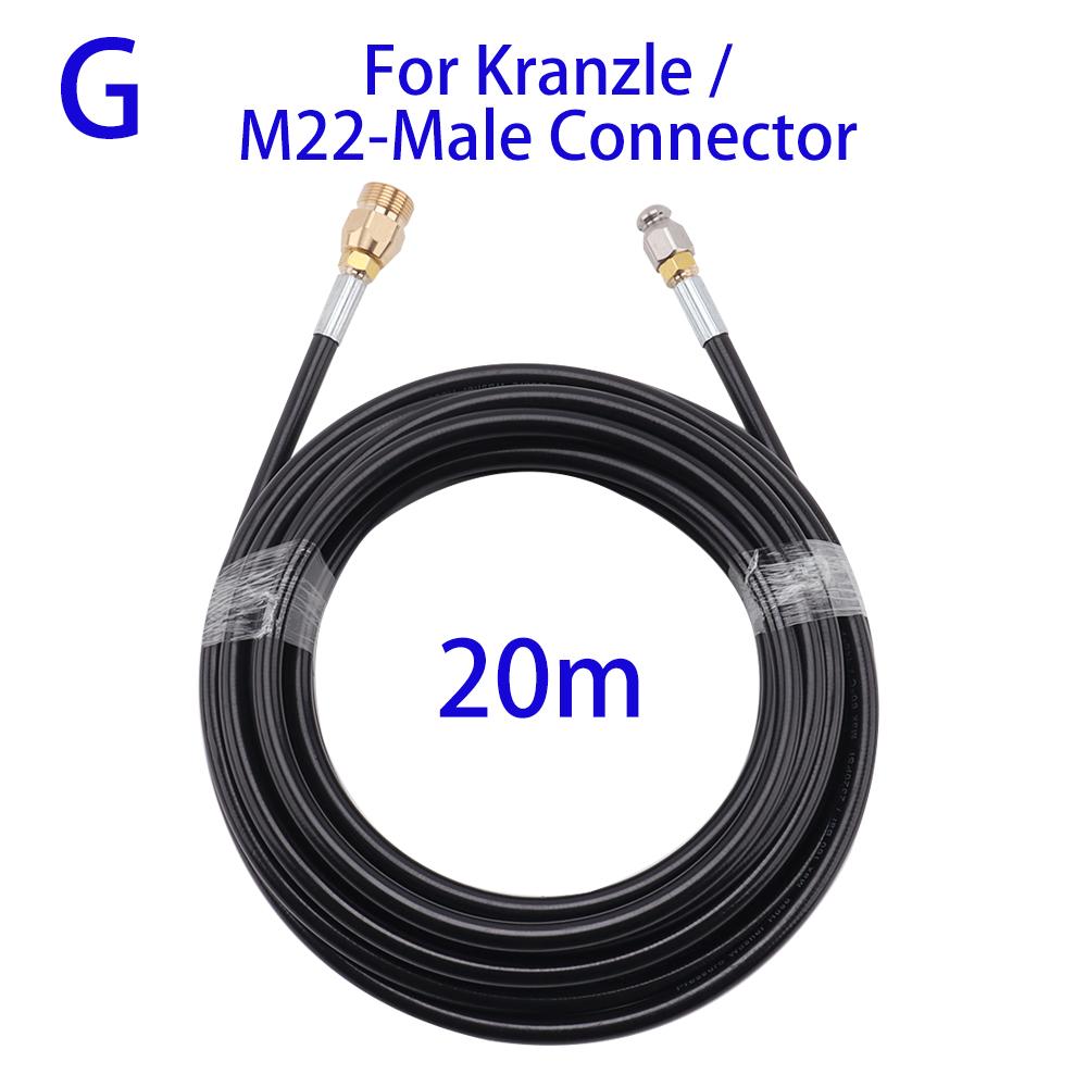 20 м шланг для прочистки канализационной воды, засорение канализационных труб, насадка для шланга с шнуром для мойки высокого давления Karcher Bosch
