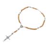 Rosary Beads Wood Zinc Alloy Portable Lightweight Handcrafted Attractive Lucky Rosary Beads Jewelry