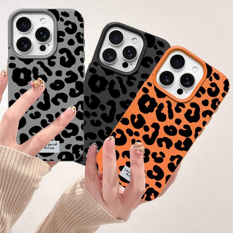 Черный чехол с леопардовым принтом для Motorola MOTO G85 G84 G75 G05 G34 G15 G35 G54 Edge 50 Pro NEO 60 Fusion STYLUS Покрытие из ПУ кожи