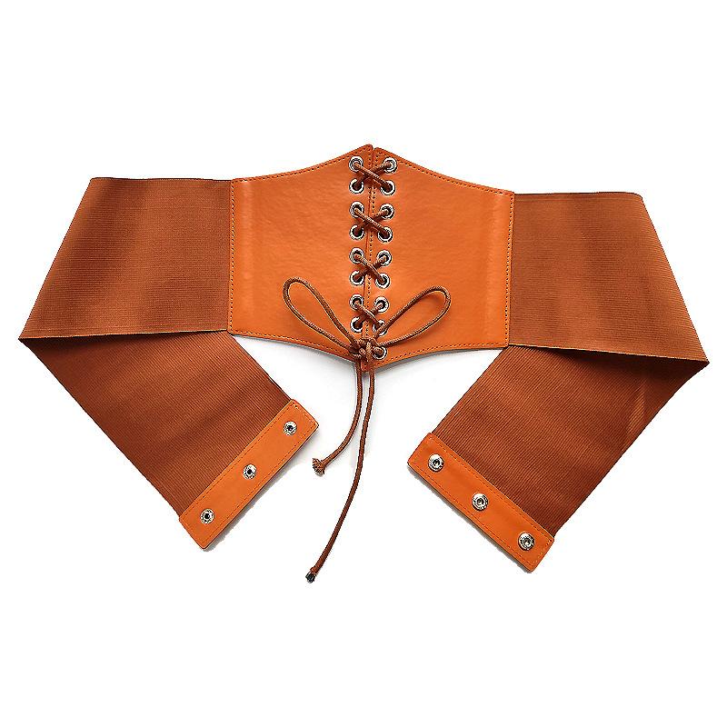 Женский эластичный пояс на талию Широкий кожаный пояс для ношения с платьем Женский пояс Черный пояс на талию Женский универсальный модный пояс