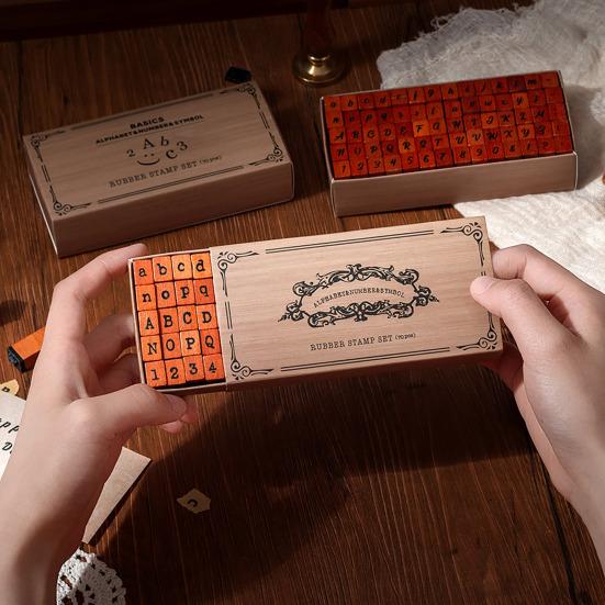 Деревянные штампы в виде букв алфавита с гладкими краями, многоцелевой набор штампов для букв, набор для самостоятельного создания скрапбукинга, принадлежности для штамповки