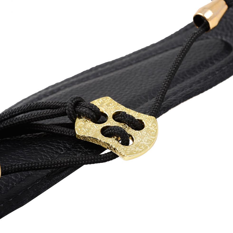 Регулируемый шейный ремешок для саксофона из искусственной кожи с латунным стальным крючком и хлопковым ремешком для саксофона