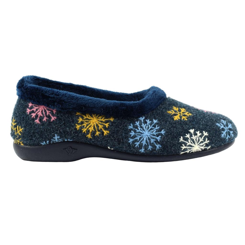 Lunar Womens/Ladies Goji Snowflake Slippers