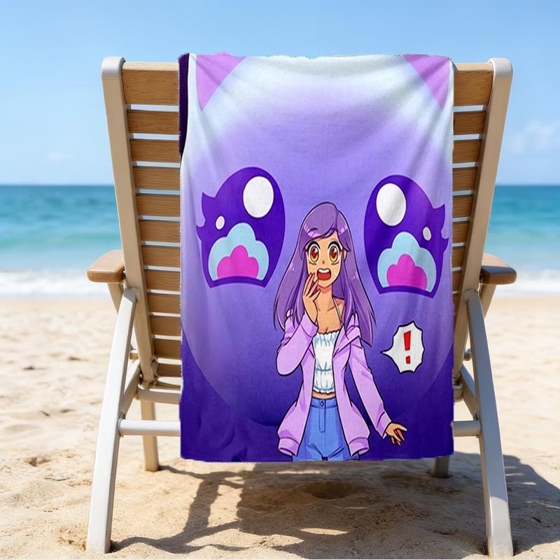 Ultra-Soft Beach Towel with Aphmau Theme,Ideal for Pool - Camping, Diving - Perfect Travel Essential, Vibrant Beach Towel.