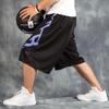 Sports Pants Basketball Shorts Men's Streetball Over Knee Enlarged Pocket Wide Fat Guy Pants Summer Fitness Pants