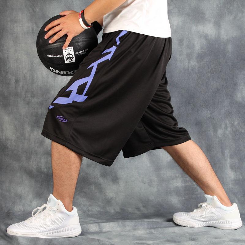 Sports Pants Basketball Shorts Men's Streetball Over Knee Enlarged Pocket Wide Fat Guy Pants Summer Fitness Pants