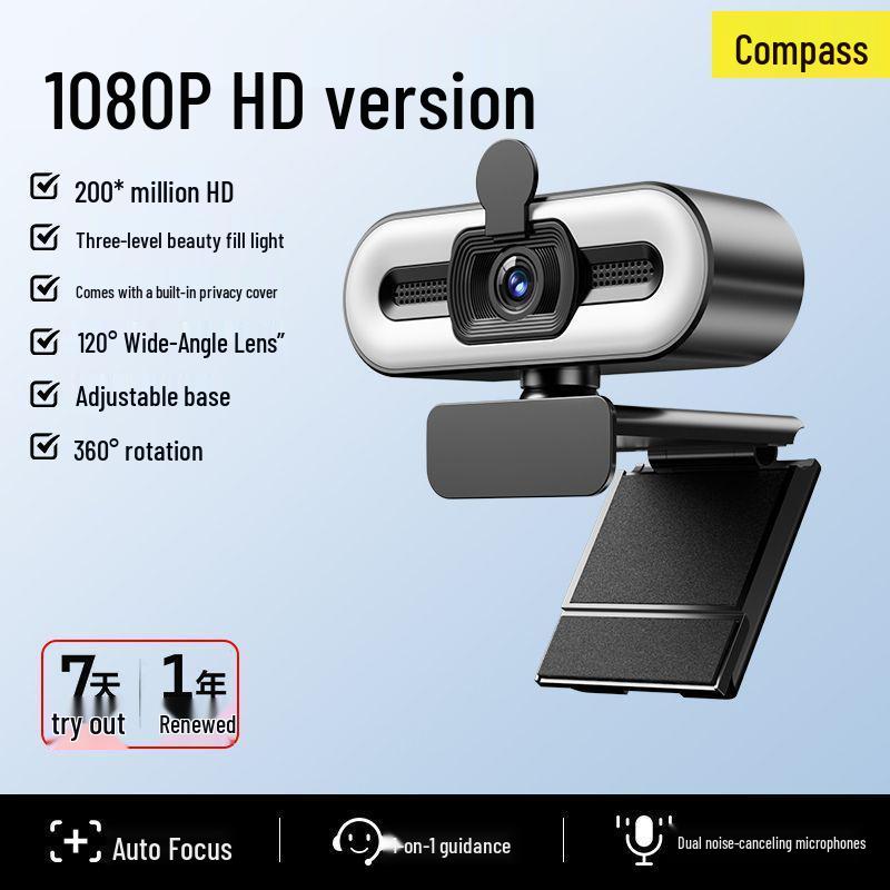 4K Ultra HD Потоковая камера с микрофоном для онлайн-занятий и конференций