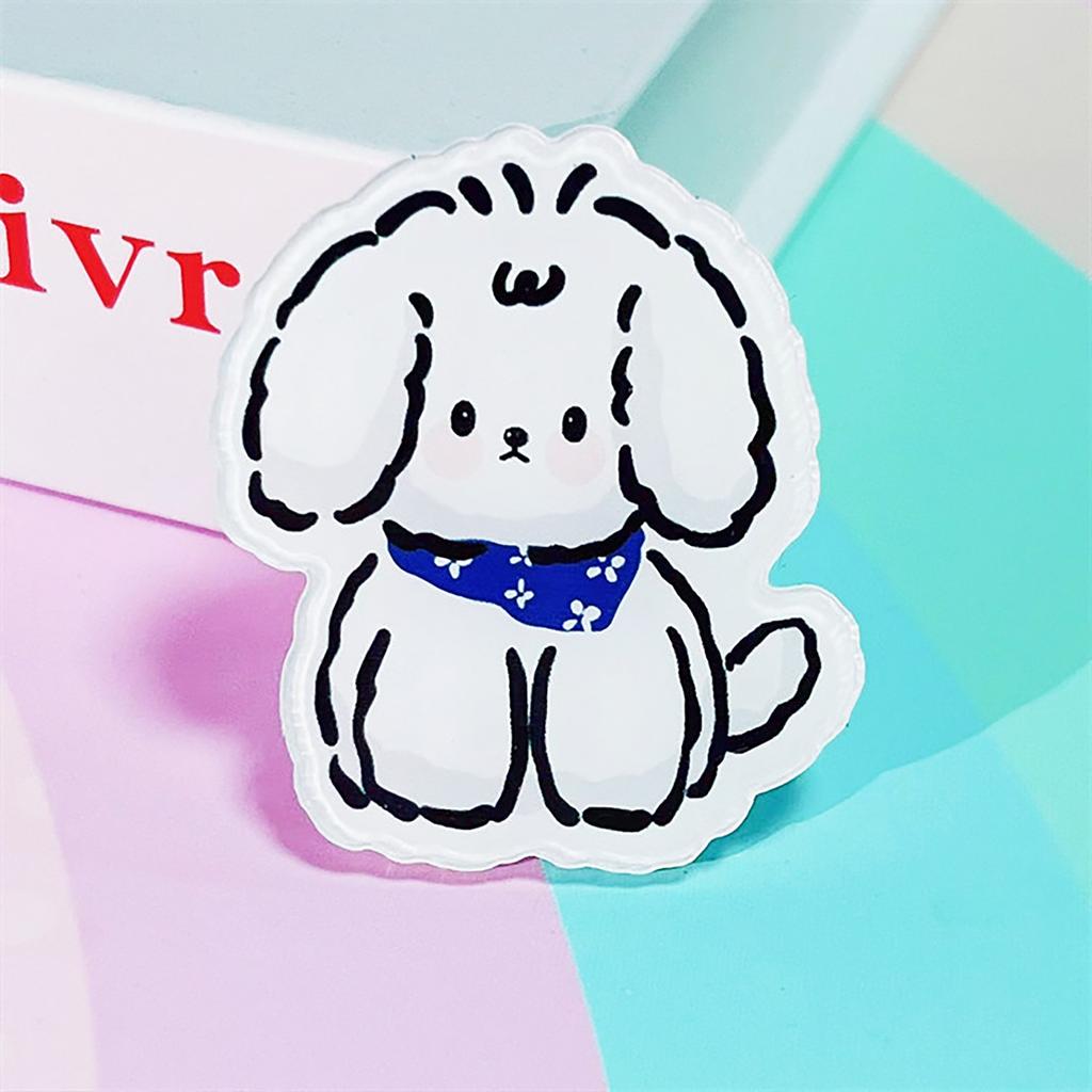 Милая и милая мультяшная акриловая брошь-значок в виде щенка, детский подарок, подвеска для девочки, маленькие украшения