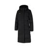 Solid Color Warm Windproof Long Hooded Down Jacket Women Outerwear Black AYMU290-3