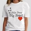 Футболка Лето Paw Love Heart Собака Кошка Домашнее животное Женская модная футболка с принтом с коротким рукавом Женская женская одежда Повседневная футболка с рисунком