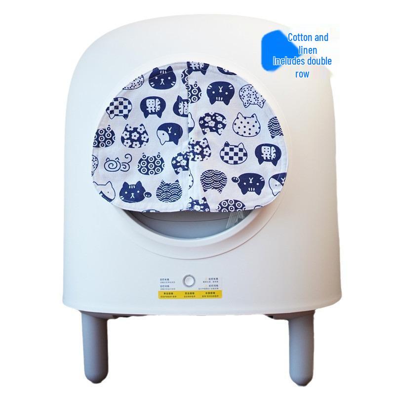 Автоматический туалет для кошек Petree второго поколения с защитой от запаха, пыленепроницаемой шторкой и мешком для отходов.