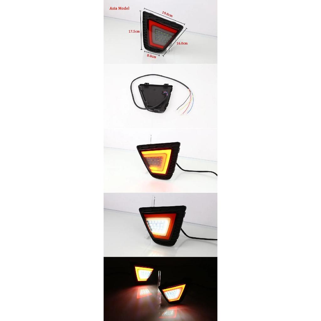 Car LED Rear Bumper Lamps For Honda Fit Jazz 2014 - 2017 Brake Light Turn Signal Backup Reflector Lamp Reverse Fog Taillights