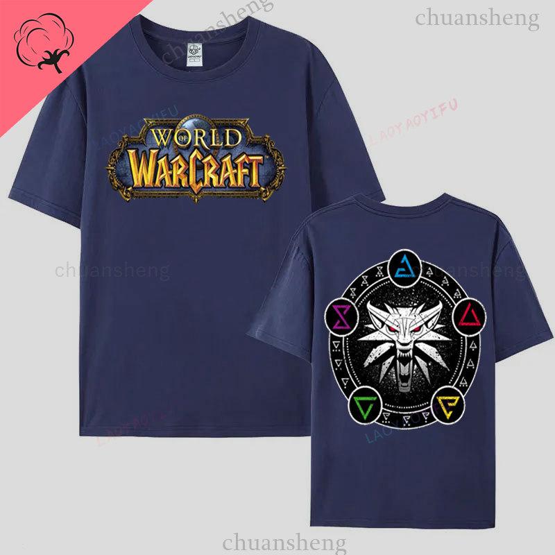 World of Warcraft Gaming T Shirt Hiphop Game Printed Tee Top Loose Comfort Clothing Summer Unisex Hot Sale Tees 100 Cotton