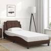 VidaXL Bed Frames Without Mattress Zadar, Upholstered Bed, Single Bed, Adult Bedroom Interior Bed, Brown 100x200 3208165